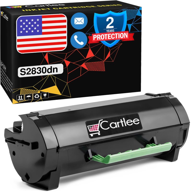 Cartlee Compatible Toner Cartridge Replacement for Dell S2830 (8500 Page Yield) S2830dn 2830 dn 2830dn Smart Series Ink Laser Printers (1 Black) - Image 1